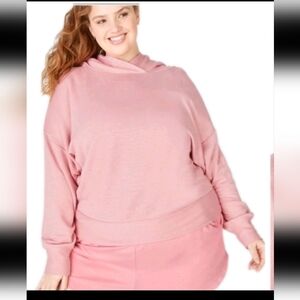 Fabletics Womens Light Pink Long Sleeve Go-To Soft Athleisure Plus Hoodie XXL